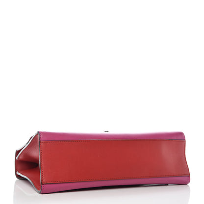 Gucci Moon Calfskin Bi-Color Medium Padlock Shoulder Bag New Rosette Hibiscus Red 4 of 12
