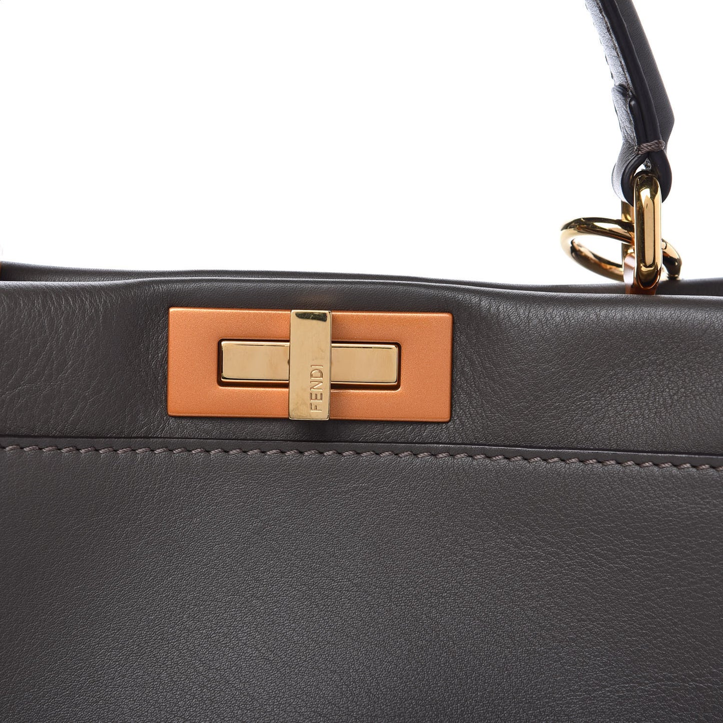 Vitello Seta Shiny Nappa Medium Peekaboo Iconic Satchel Carbone Blue