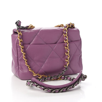 Chanel Goatskin Quilted Medium 19 Flap Violet Purple 2 of 10