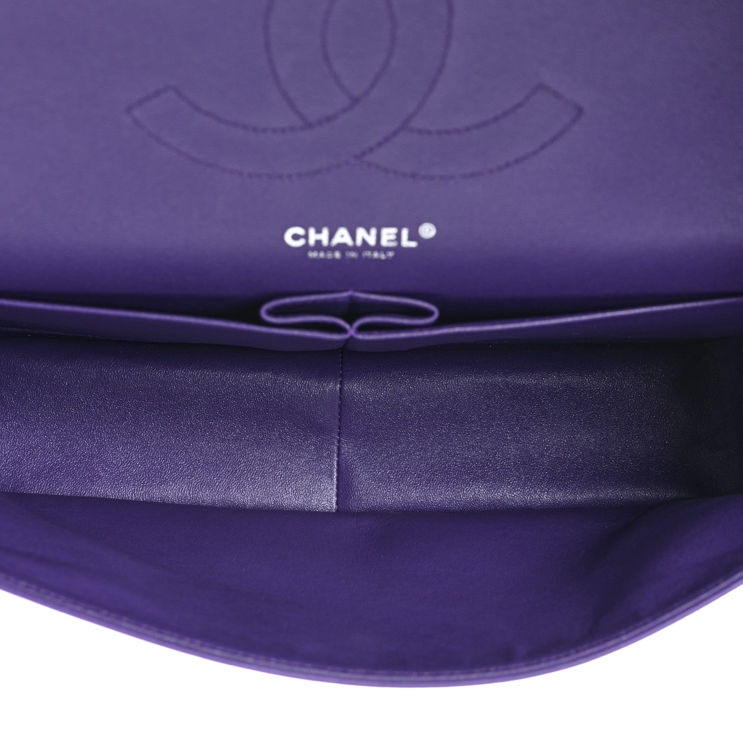 Chanel Patent Calfskin Quilted Jumbo Double Flap Purple 5 of 10