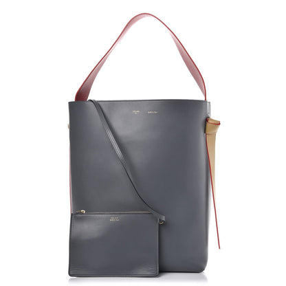 Celine Shiny Smooth Calfskin Small Twisted Cabas Kohl Cloud 1 of 8