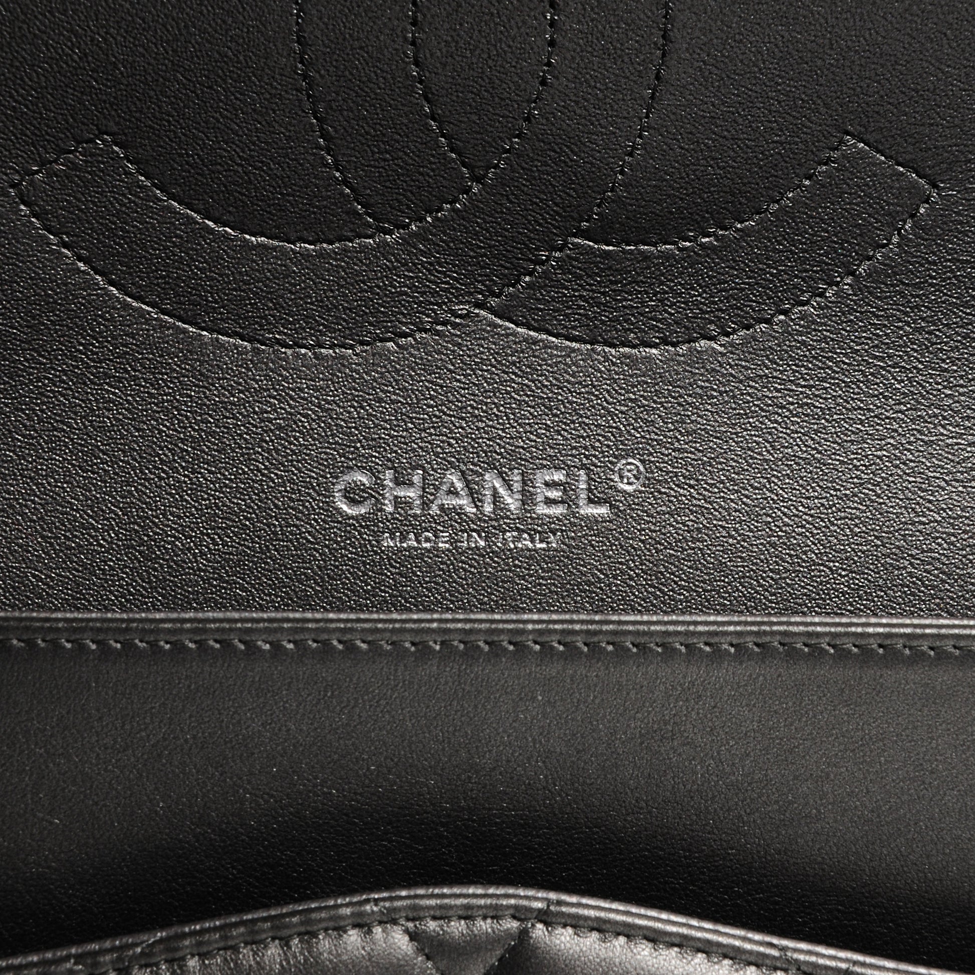 Chanel Lambskin Quilted Jumbo Double Flap Metallic Grey 6 of 8