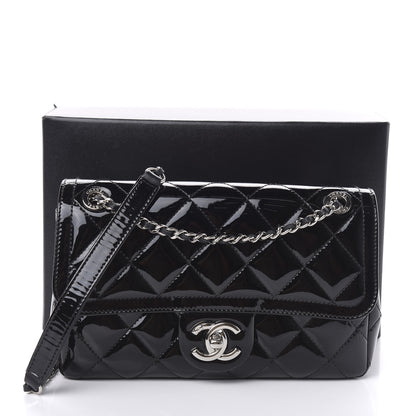 Chanel Patent Quilted Small Coco Shine Flap Black 11 of 11