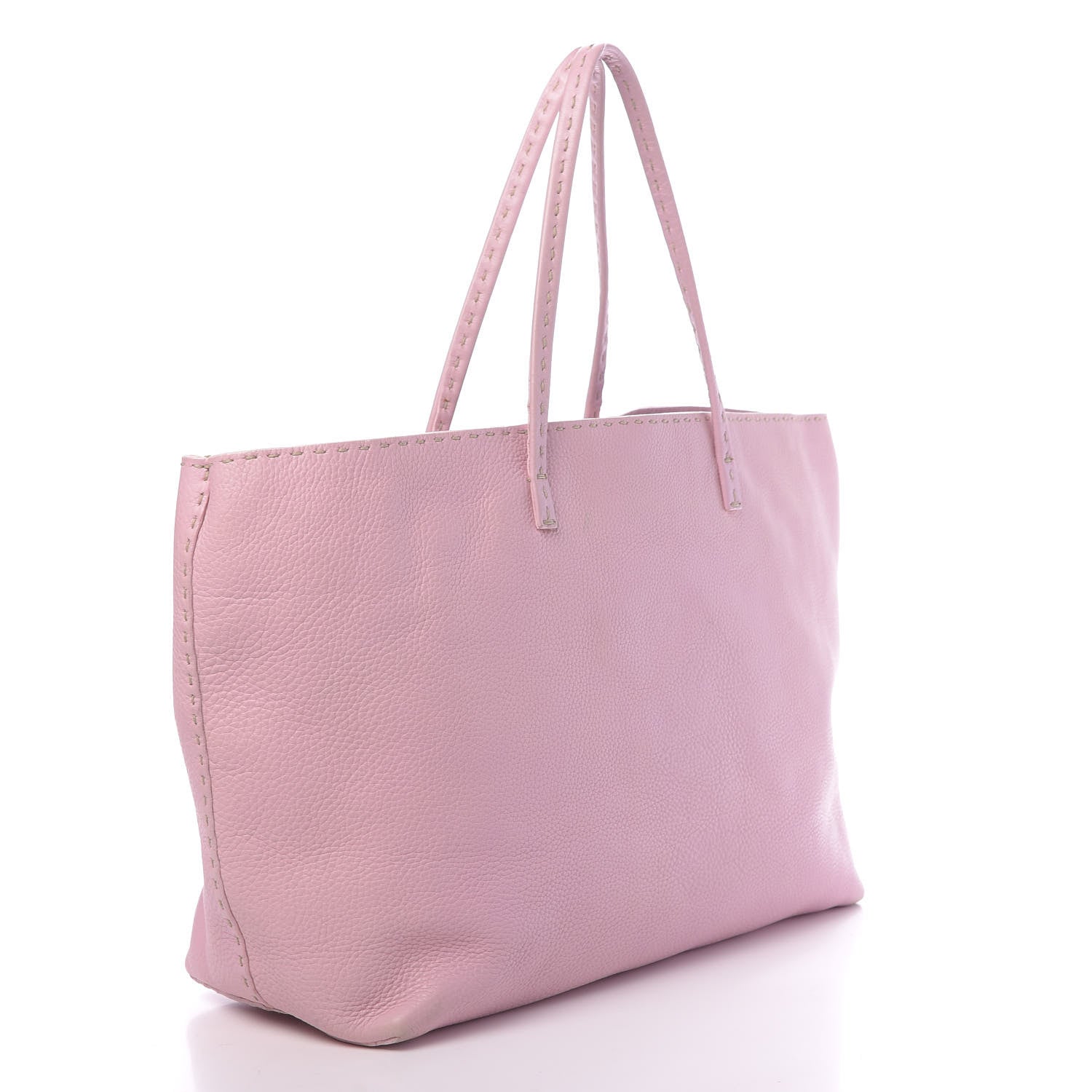 Fendi Calfskin Romano Selleria Roll Tote Rosa 3 of 10