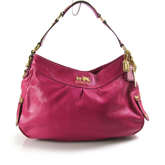 COACHLeatherMadisonShoulderBagFuchsia