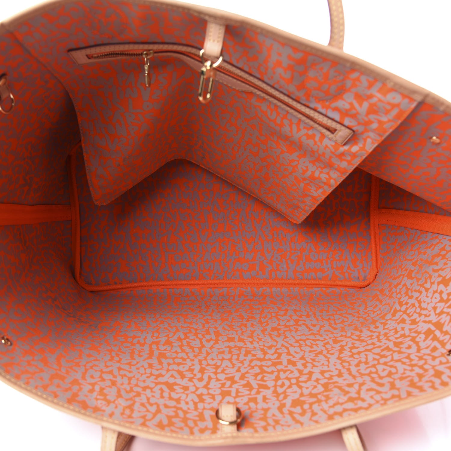 Louis Vuitton Monogram Graffiti Neverfull GM Orange 5 of 9
