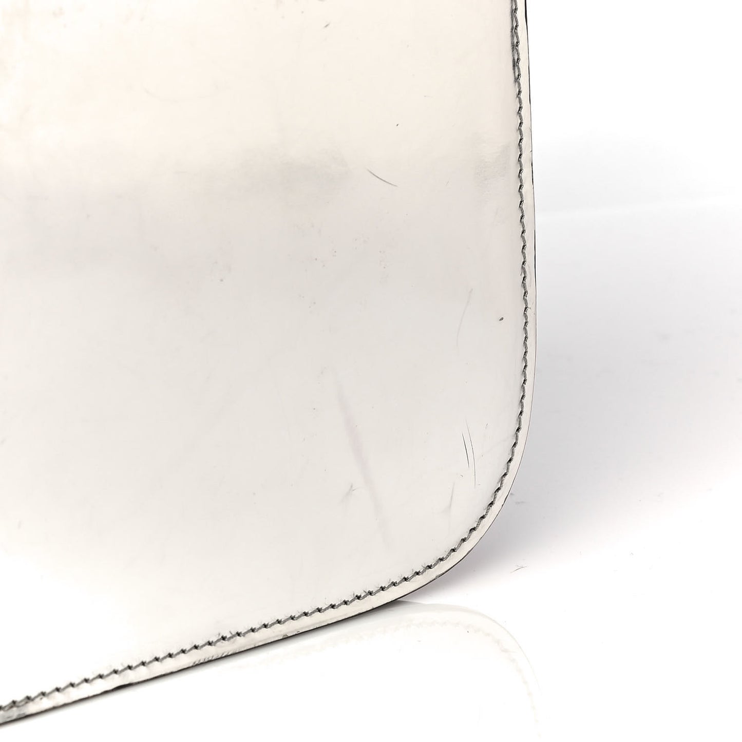 Mirror Box Calfskin Medium Classic Box Flap Bag Silver