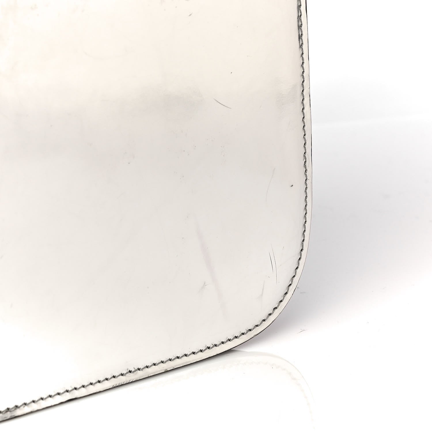 Celine Mirror Box Calfskin Medium Classic Box Flap Bag Silver 21 of 24
