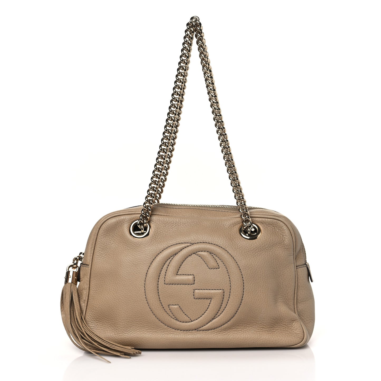 Pebbled Calfskin Small Soho Bowler Camelia