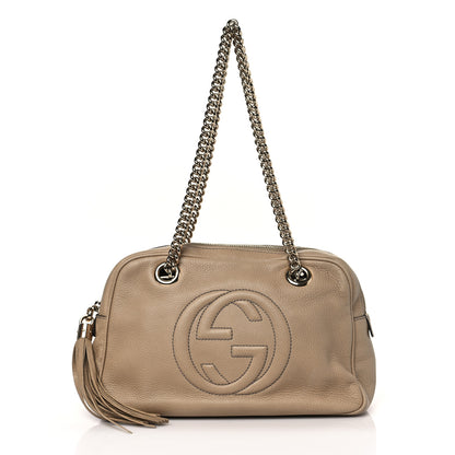 Gucci Pebbled Calfskin Small Soho Bowler Camelia 1 of 9
