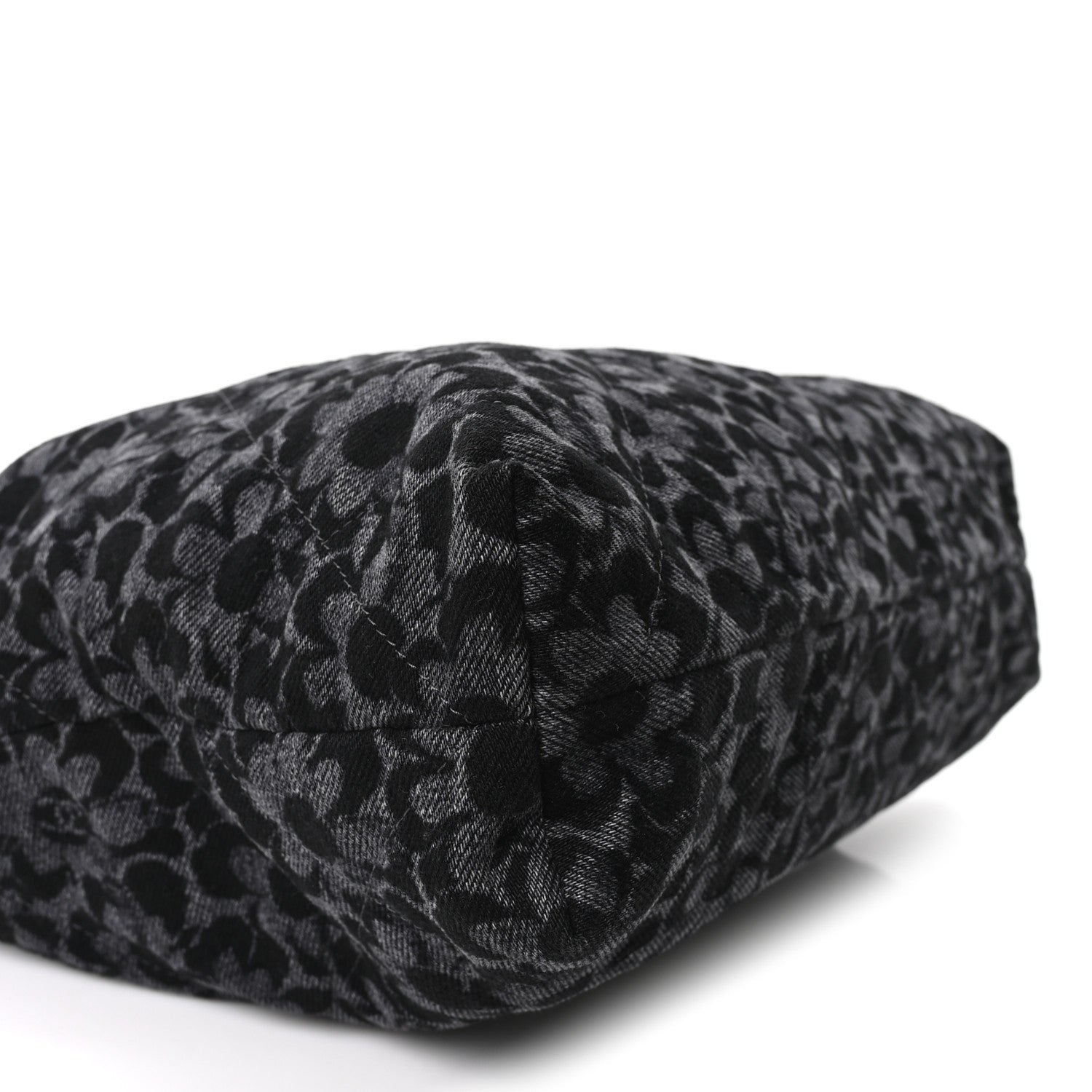 Chanel Denim Quilted Floral Print Small Chanel 22 Black 10 of 12
