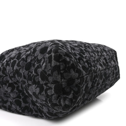 Chanel Denim Quilted Floral Print Small Chanel 22 Black 10 of 12