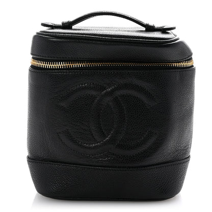 Chanel Caviar Vanity Cosmetic Case Black 1 of 8