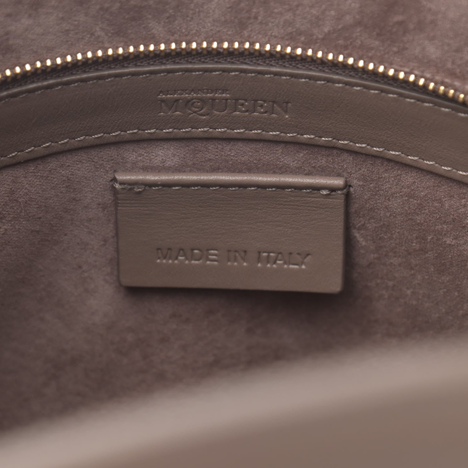 Alexander McQueen Calfskin Embossed Suede Large Heroine Tan 7 of 13
