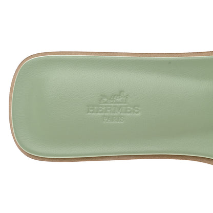 Hermes Epsom Oran Sandals 40 Vert Jade 7 of 9