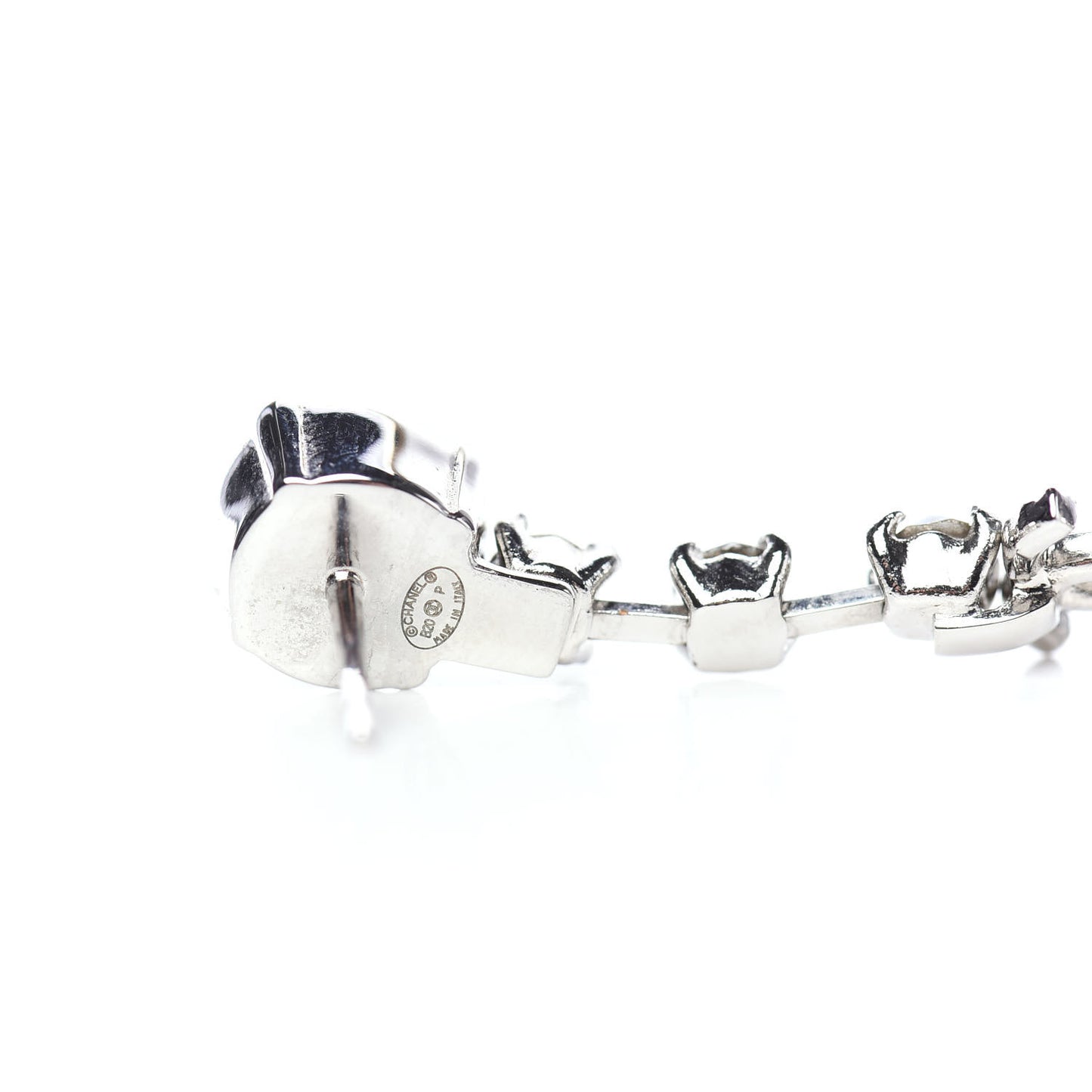 Crystal Starfall Drop CC Earrings Silver
