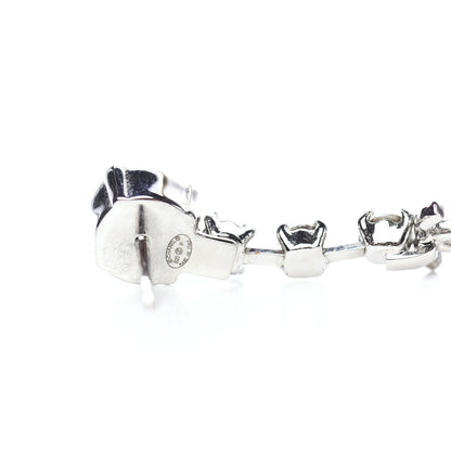 Chanel Crystal Starfall Drop CC Earrings Silver 3 of 5