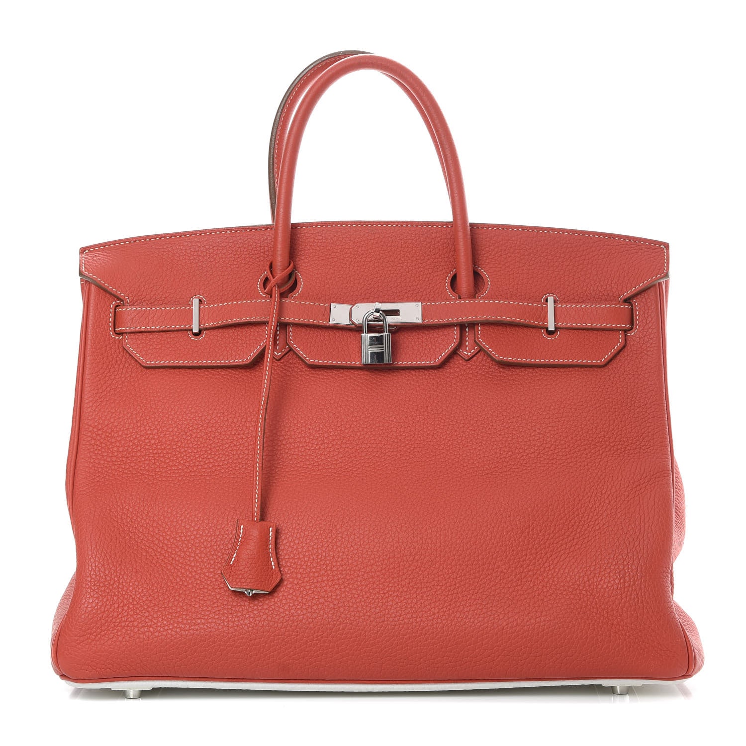 Hermes Togo Casaque Birkin 40 Sanguine White 1 of 18
