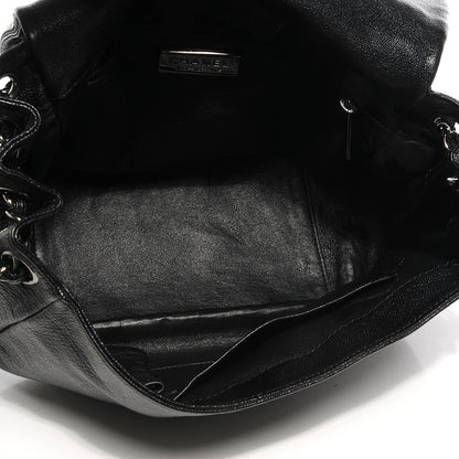 Chanel Metallic Goatskin Luxe Ligne Flap Bag Black 7 of 7