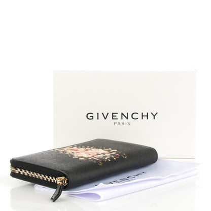 Givenchy Textured Coated Canvas Iconic Print Madonna Print Baby's Breath Zip Around Wallet 4 of 8