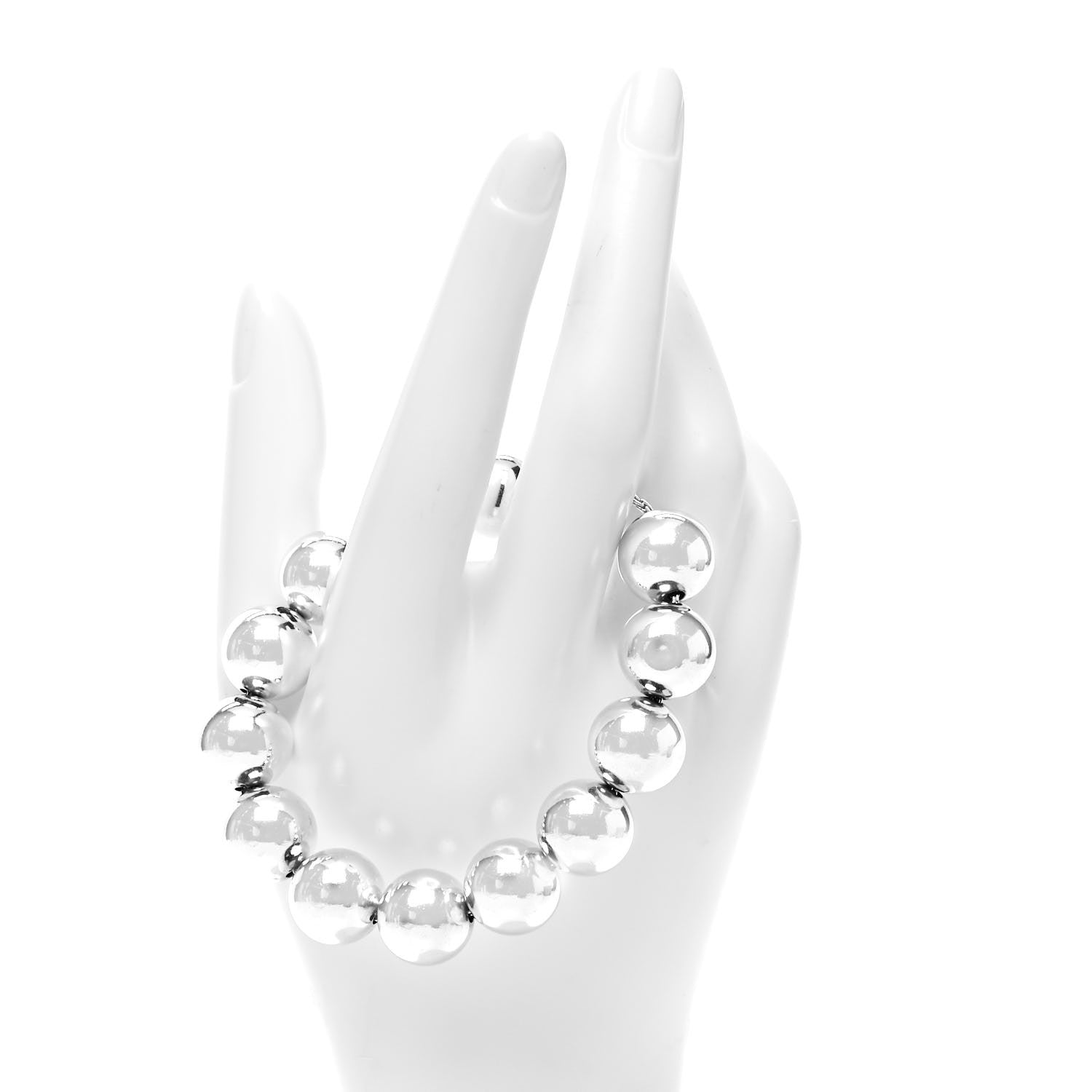 Tiffany Sterling Silver 14mm HardWear Ball Bracelet 2 of 5