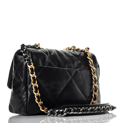 Chanel Goatskin Quilted Medium Chanel 19 Flap Black 4 of 11