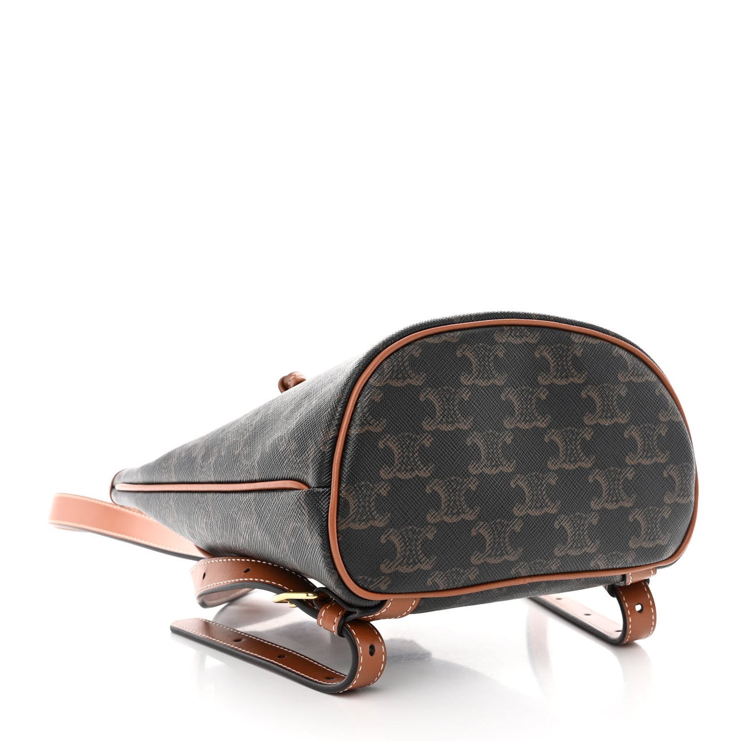 Triomphe Canvas Calfskin Mini Folco Backpack Tan
