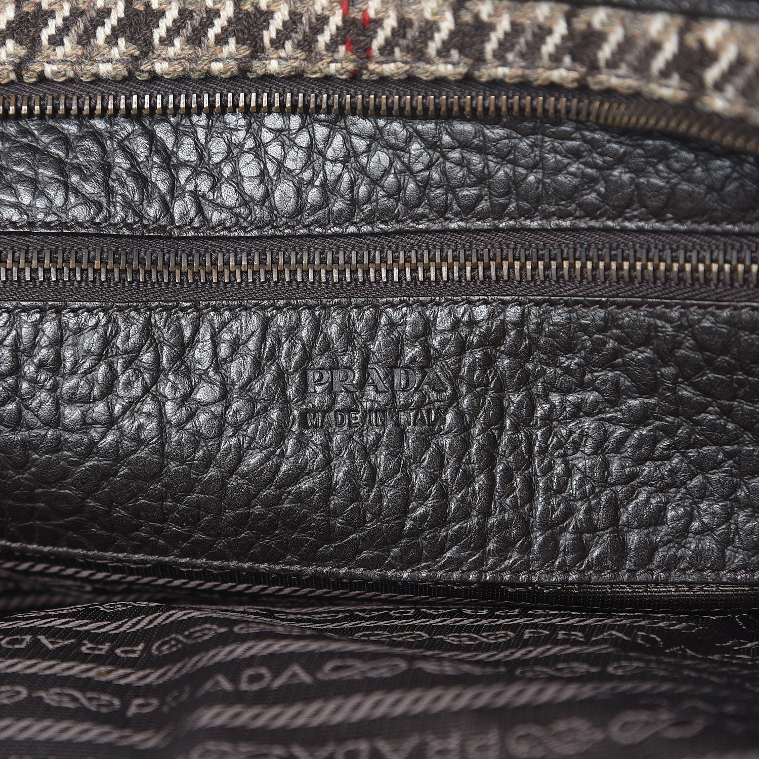 Prada Tweed Satchel Ebano 6 of 8