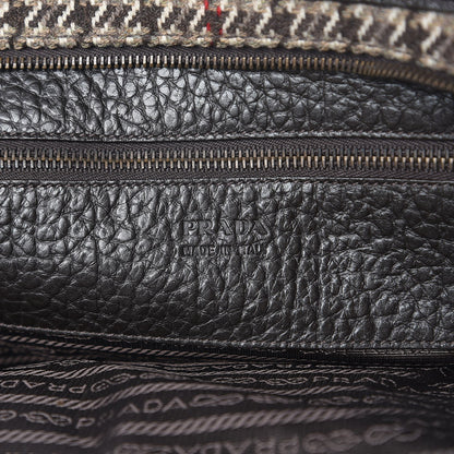Prada Tweed Satchel Ebano 6 of 8