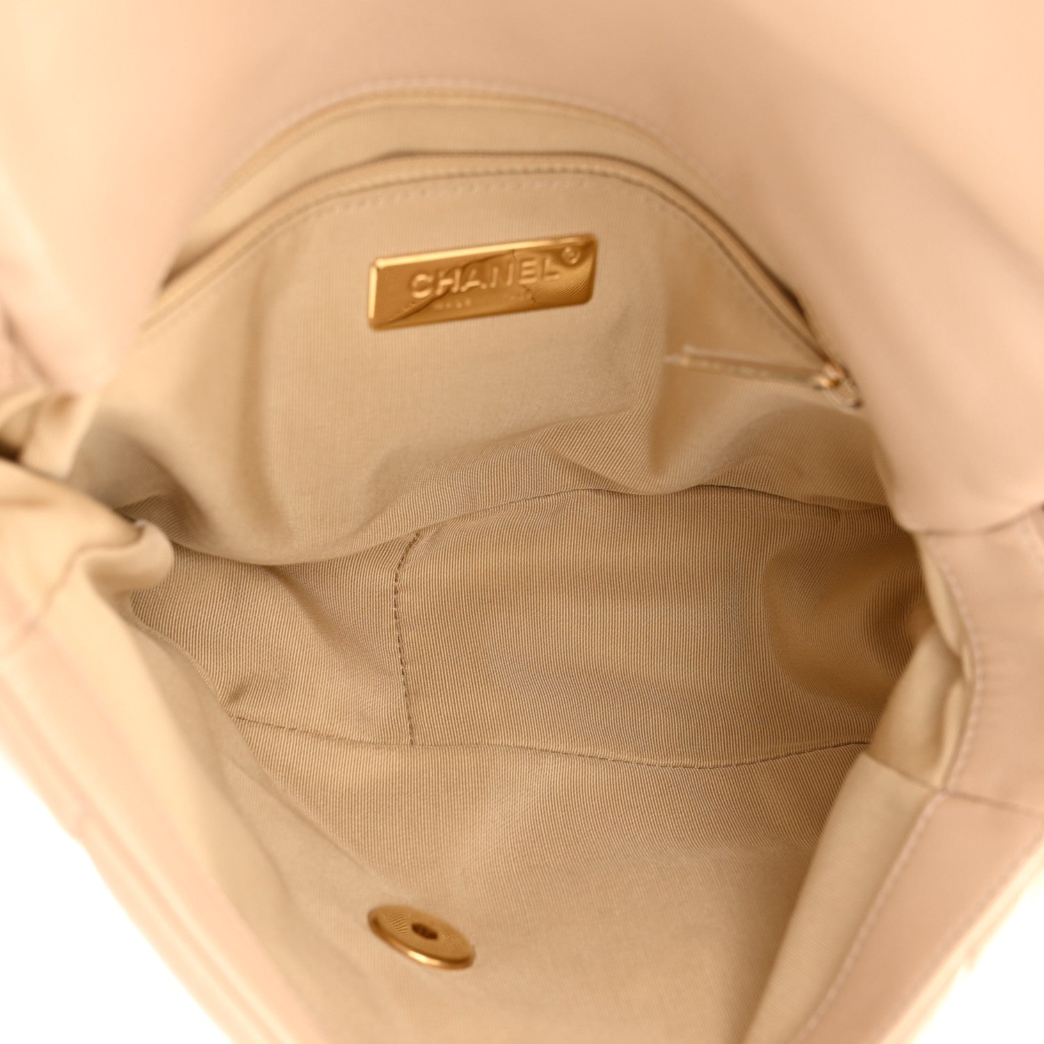 Chanel Lambskin Quilted Medium Chanel 19 Flap Beige 5 of 11