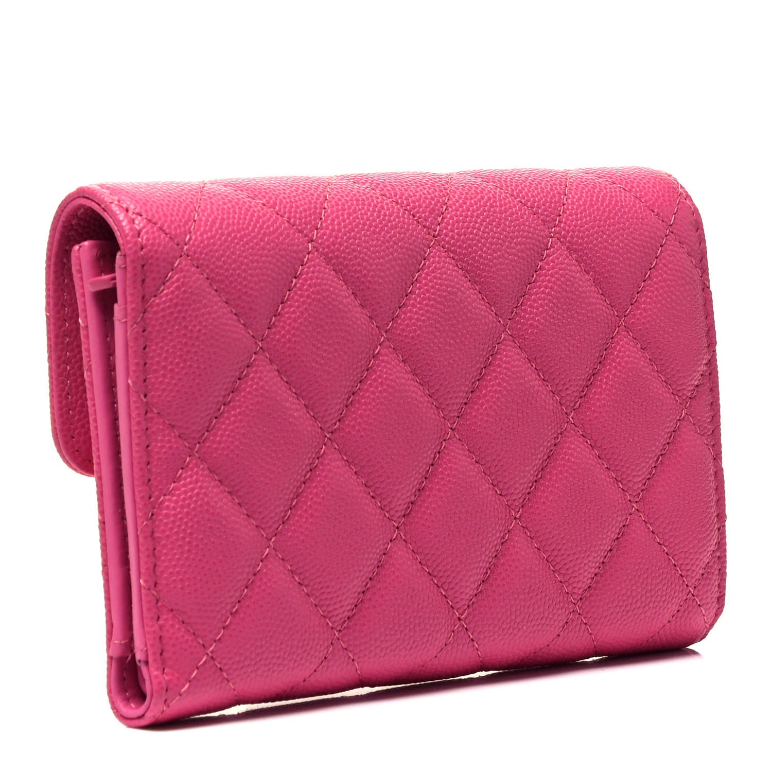 Chanel Caviar Quilted Medium Flap Wallet Pink 3 of 10