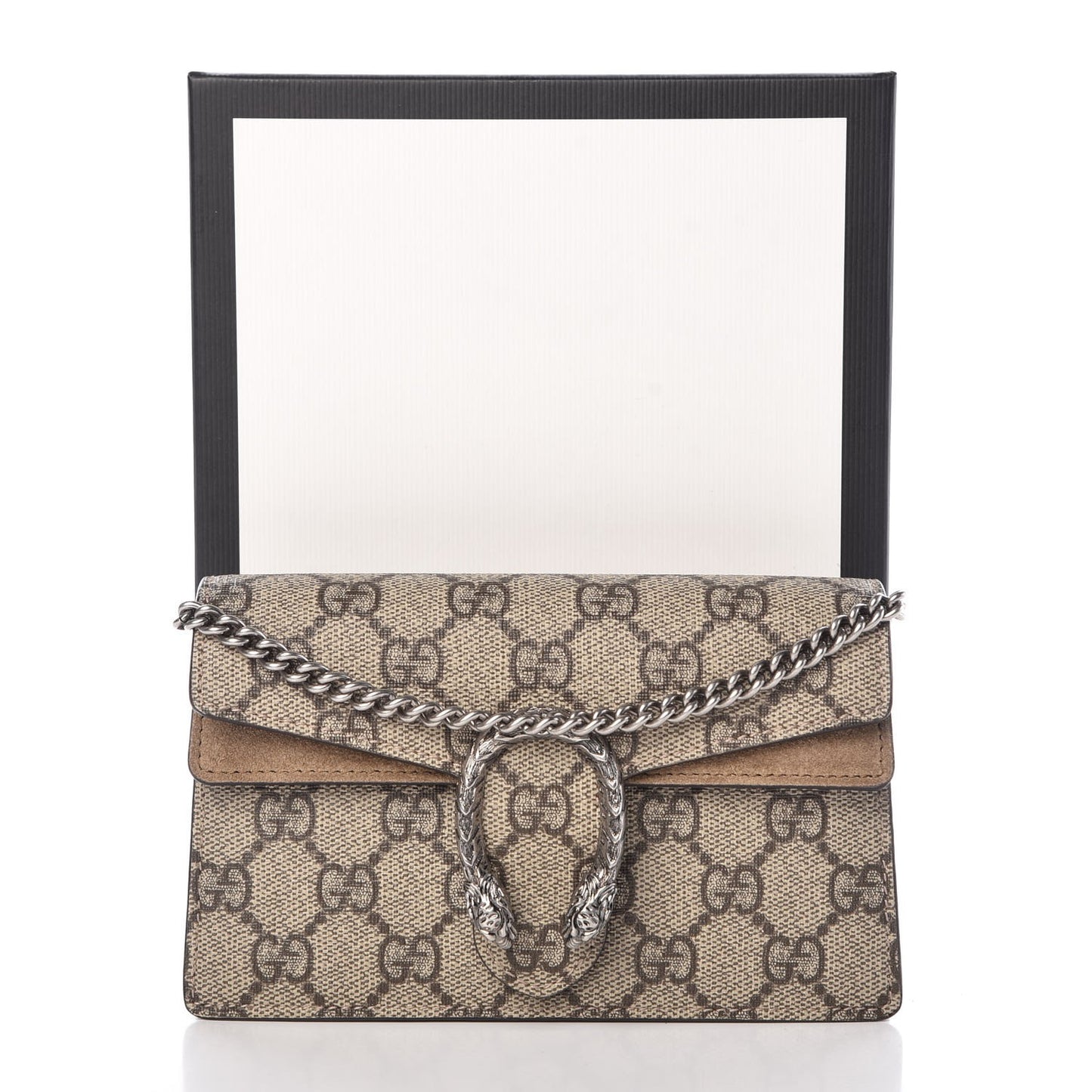 GG Supreme Monogram Super Mini Dionysus Shoulder Bag Taupe