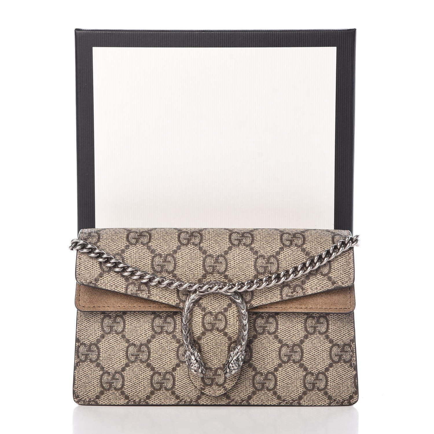 Gucci GG Supreme Monogram Super Mini Dionysus Shoulder Bag Taupe 7 of 7