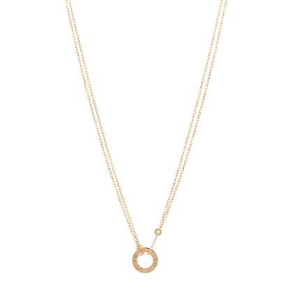 Cartier 18K Yellow Gold 2 Diamond LOVE Necklace 1 of 5