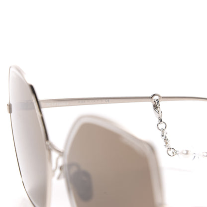 Chanel Butterfly Removable Pearl Chain Sunglasses 4262 Brown 8 of 10