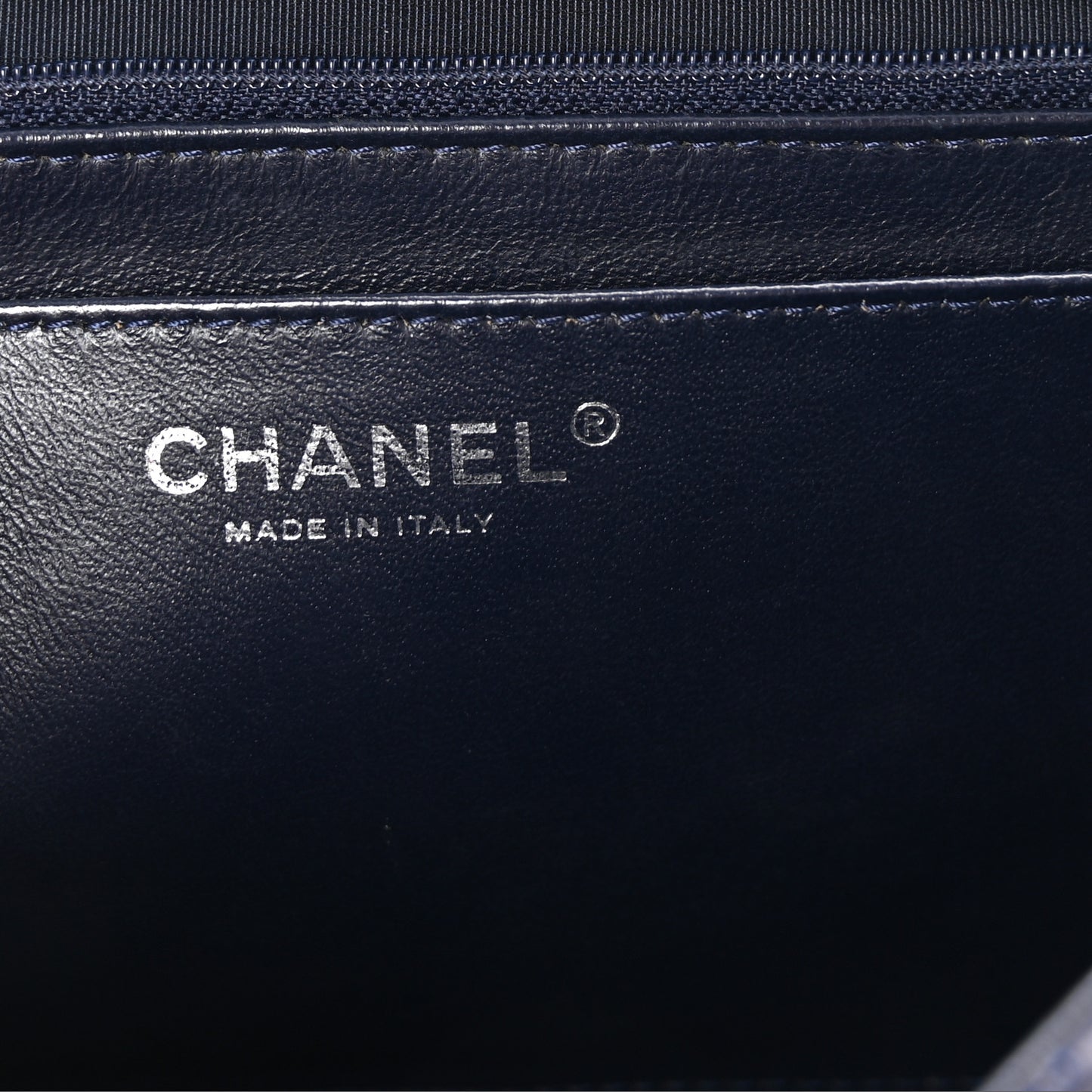 Lambskin Quilted Jumbo Single Flap Navy