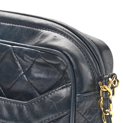 Chanel Lambskin Quilted CC Tassel Camera Case Navy 13 of 16