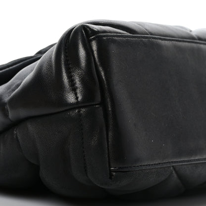 Saint Laurent Lambskin Quilted Small Loulou Puffer Monogram Chain Satchel Black 8 of 9