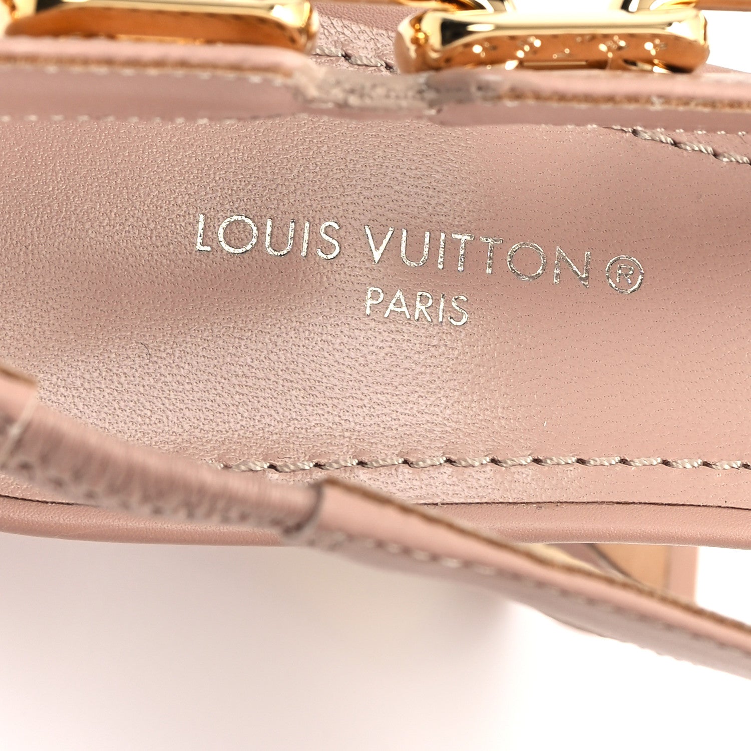 Louis Vuitton Calfskin Sparkle Slingback Pumps 36 Nude 8 of 10