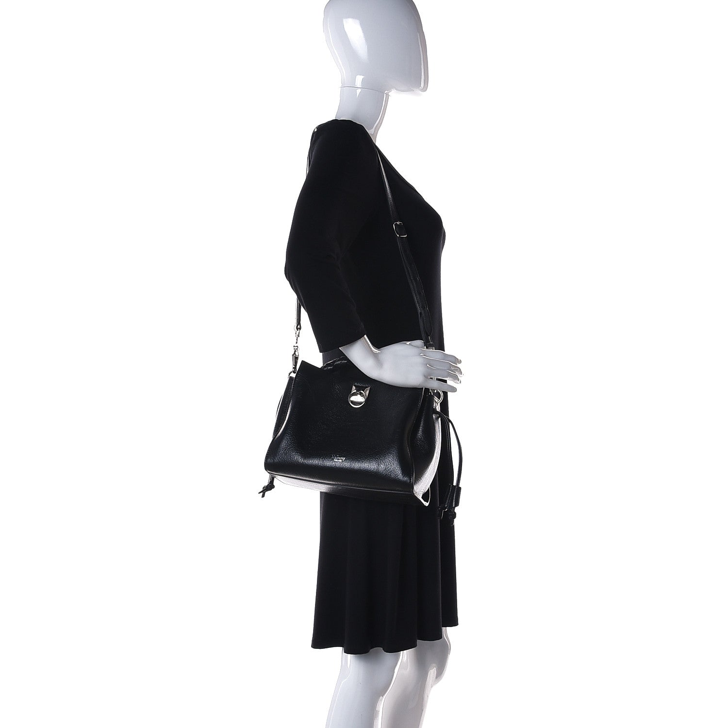 Mulberry Glossy Calfskin Small Iris Tote Black 2 of 9