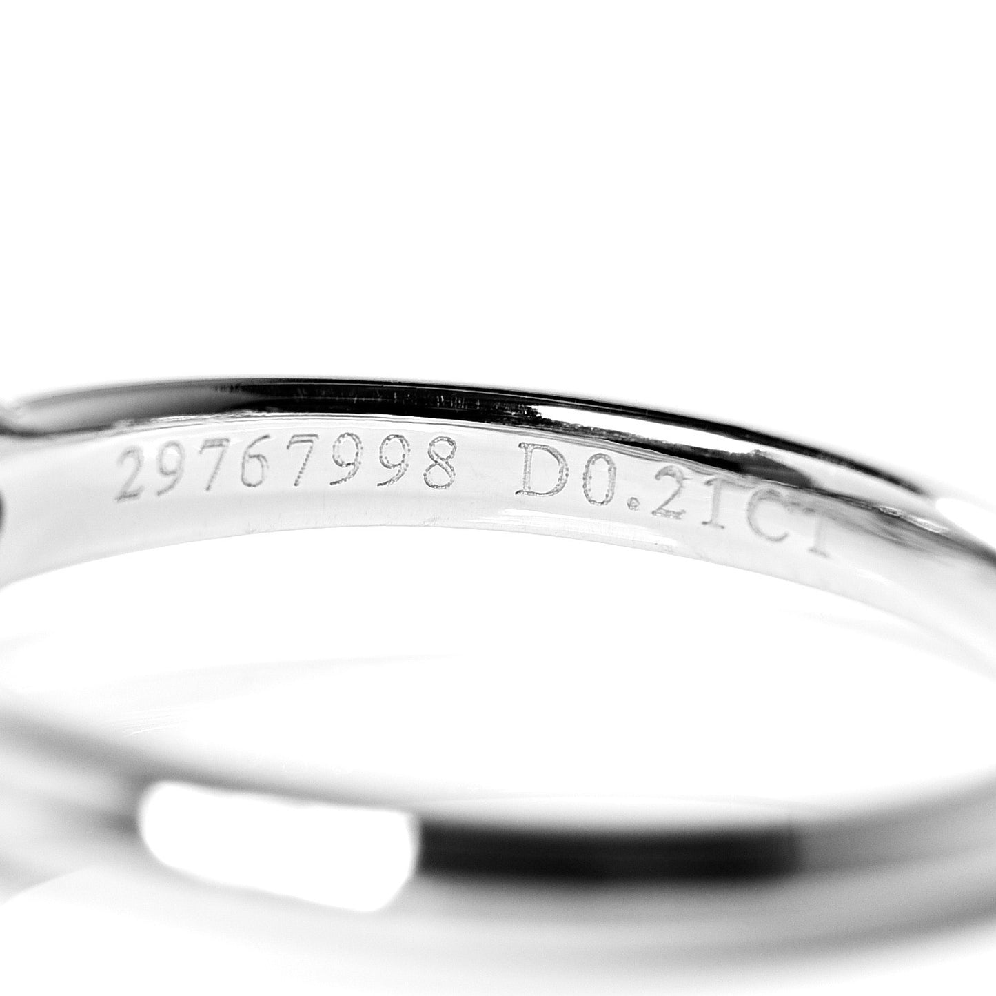 Platinum .21ct Diamond Solitaire Engagement Ring 47 4
