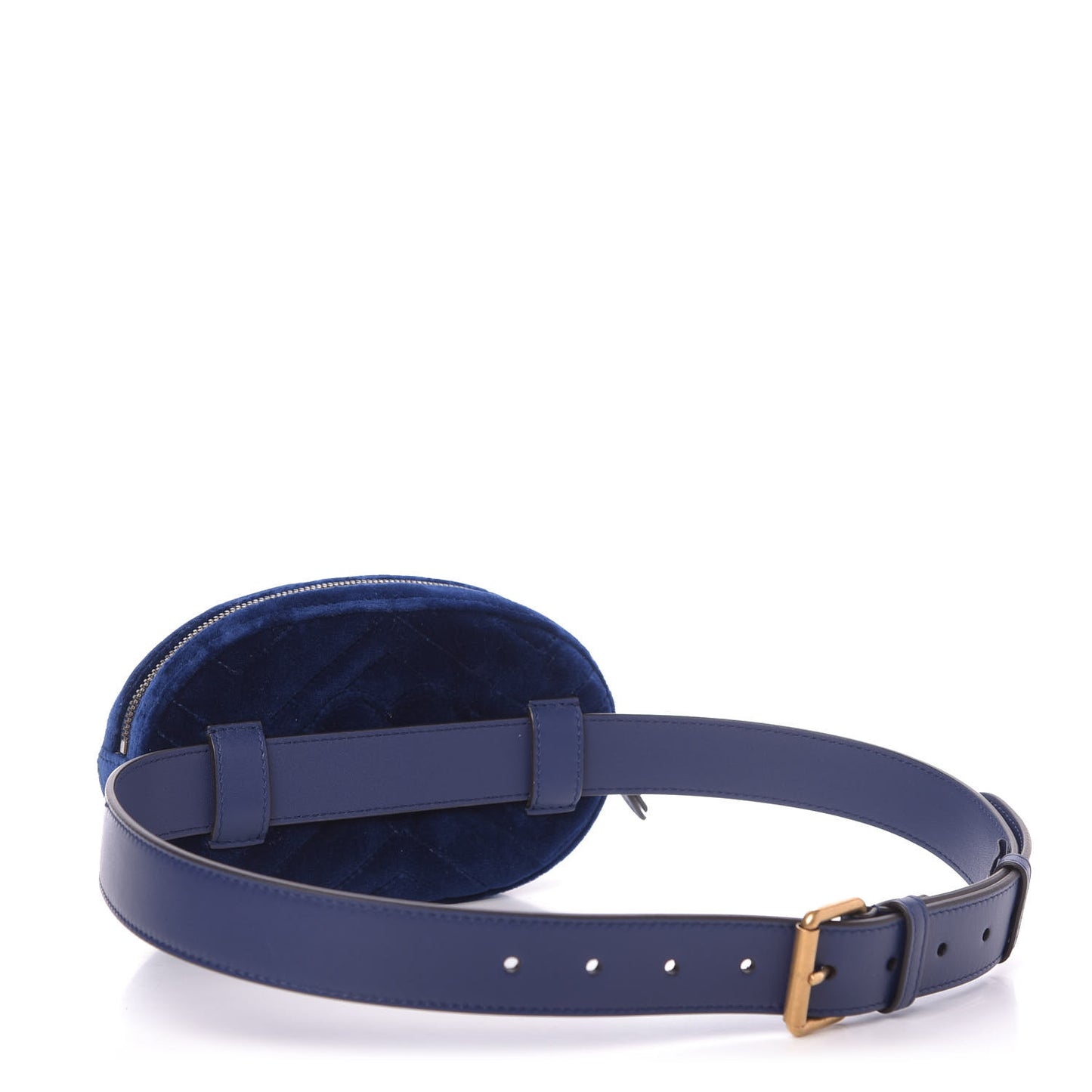 Velvet Matelasse GG Marmont Belt Bag 85 34 Cobalt Blue