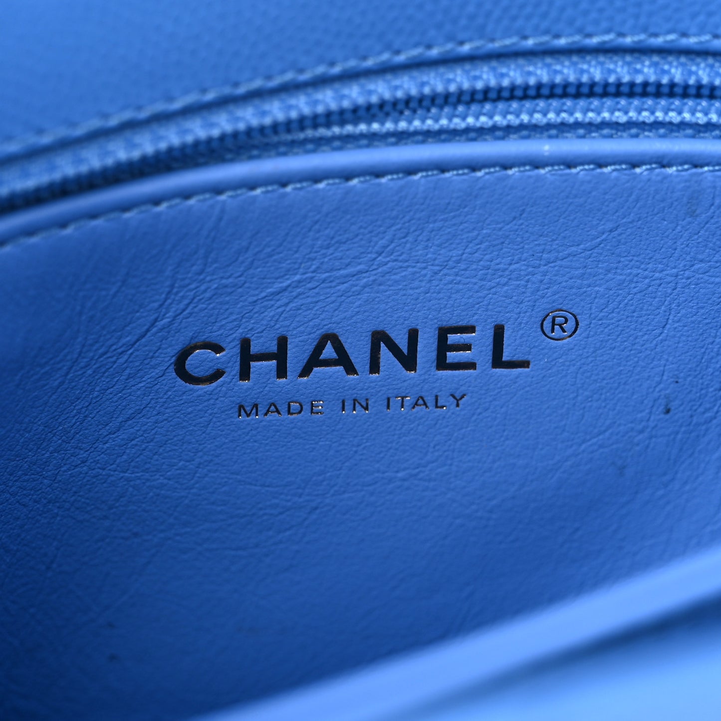 Caviar Quilted Mini Coco Handle Flap Blue