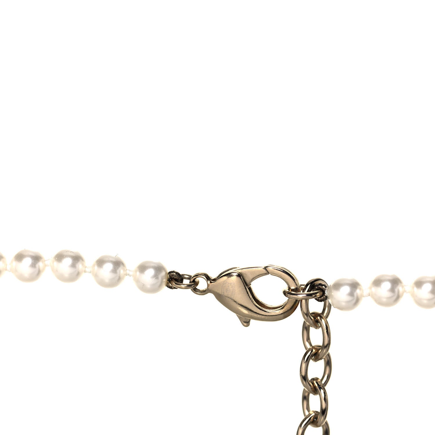 Chanel Pearl CC 100th Anniversary Necklace Light Gold 4 of 4