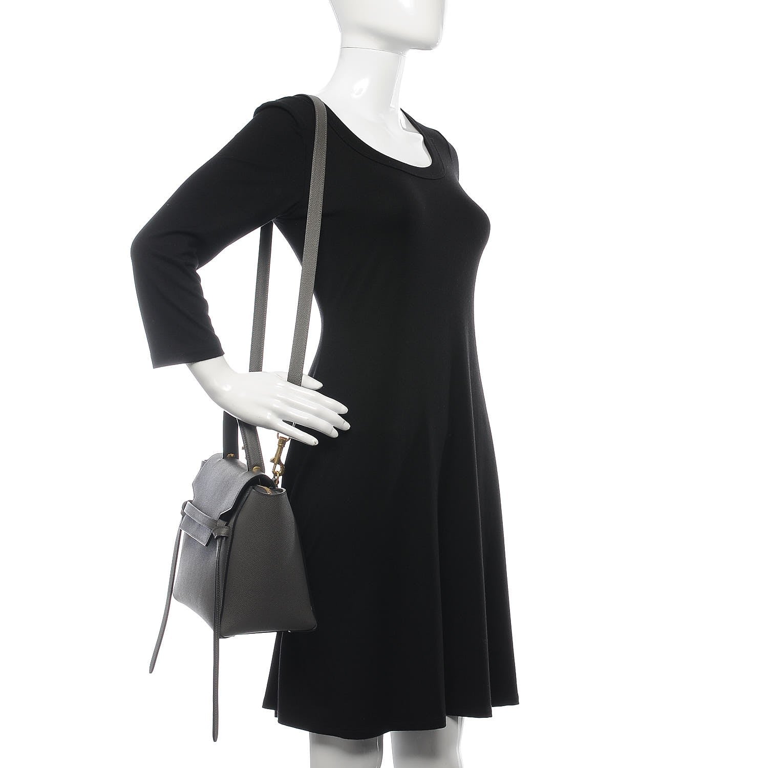 Celine Grained Calfskin Micro Belt Bag Grey 2 of 8