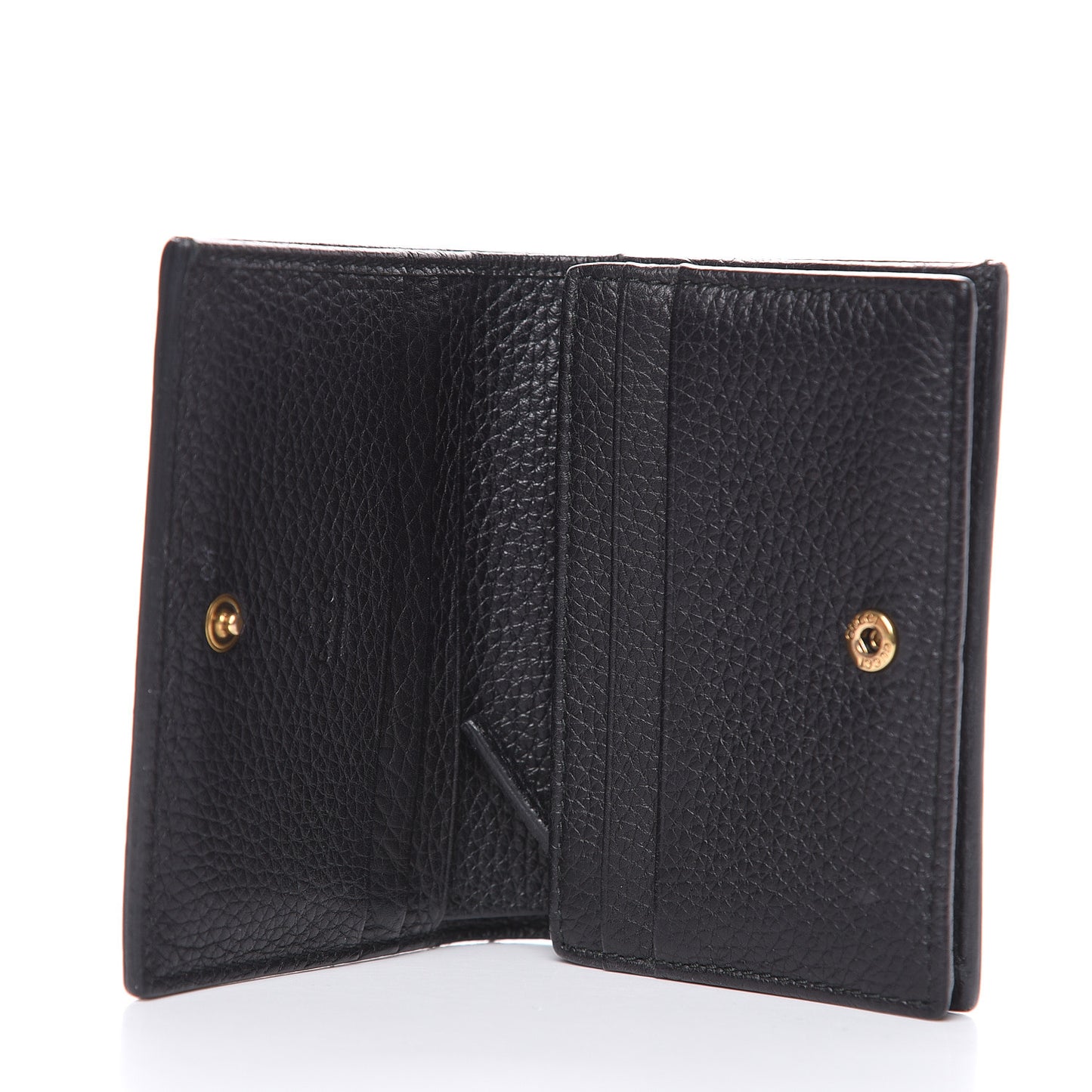 Pebbled Calfskin Animalier Tiger Card Case Black