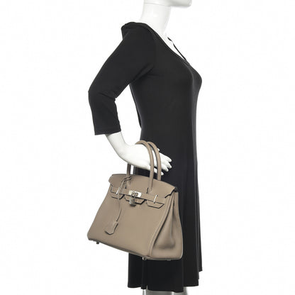 Hermes Togo Birkin 30 Gris Asphalte 2 of 30
