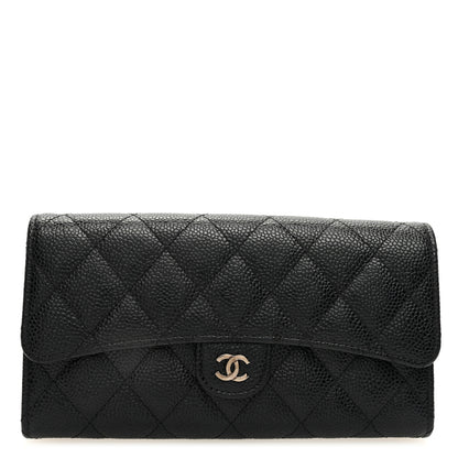 Chanel Caviar Quilted Large Flap Wallet Black 1 of 7