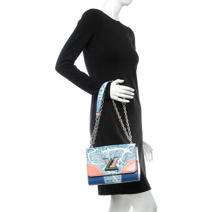 Louis Vuitton Epi Twist Shoulder Bag MM Aqua 3 of 10
