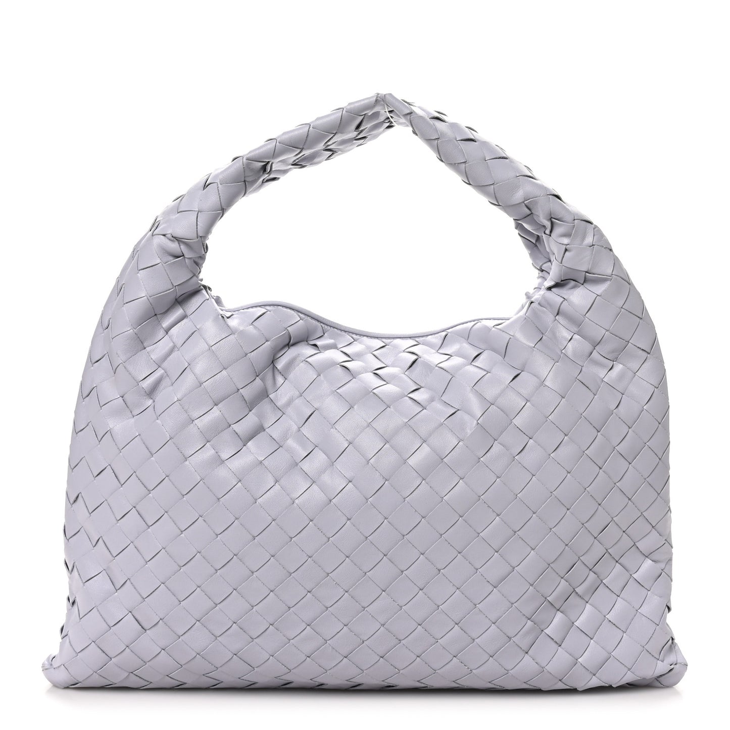Calfskin Intrecciato Small Hop Oyster Lilac